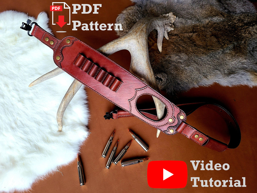 Leather Rifle Sling | DIY PDF Pattern with Video Tutorial | Royal's Rifle Sling