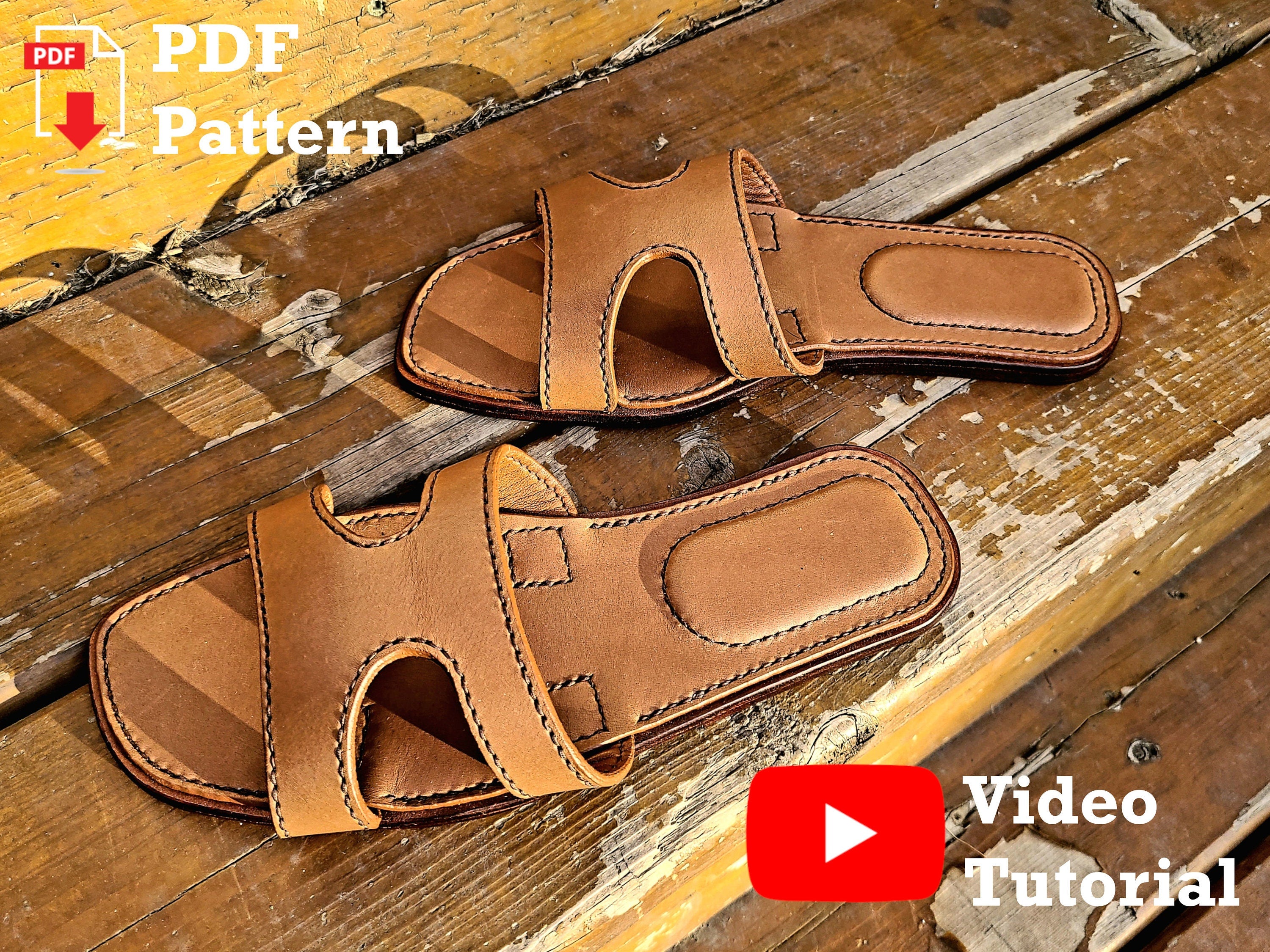 Sandal Pattern | Leather PDF Download with DIY Video Tutorial