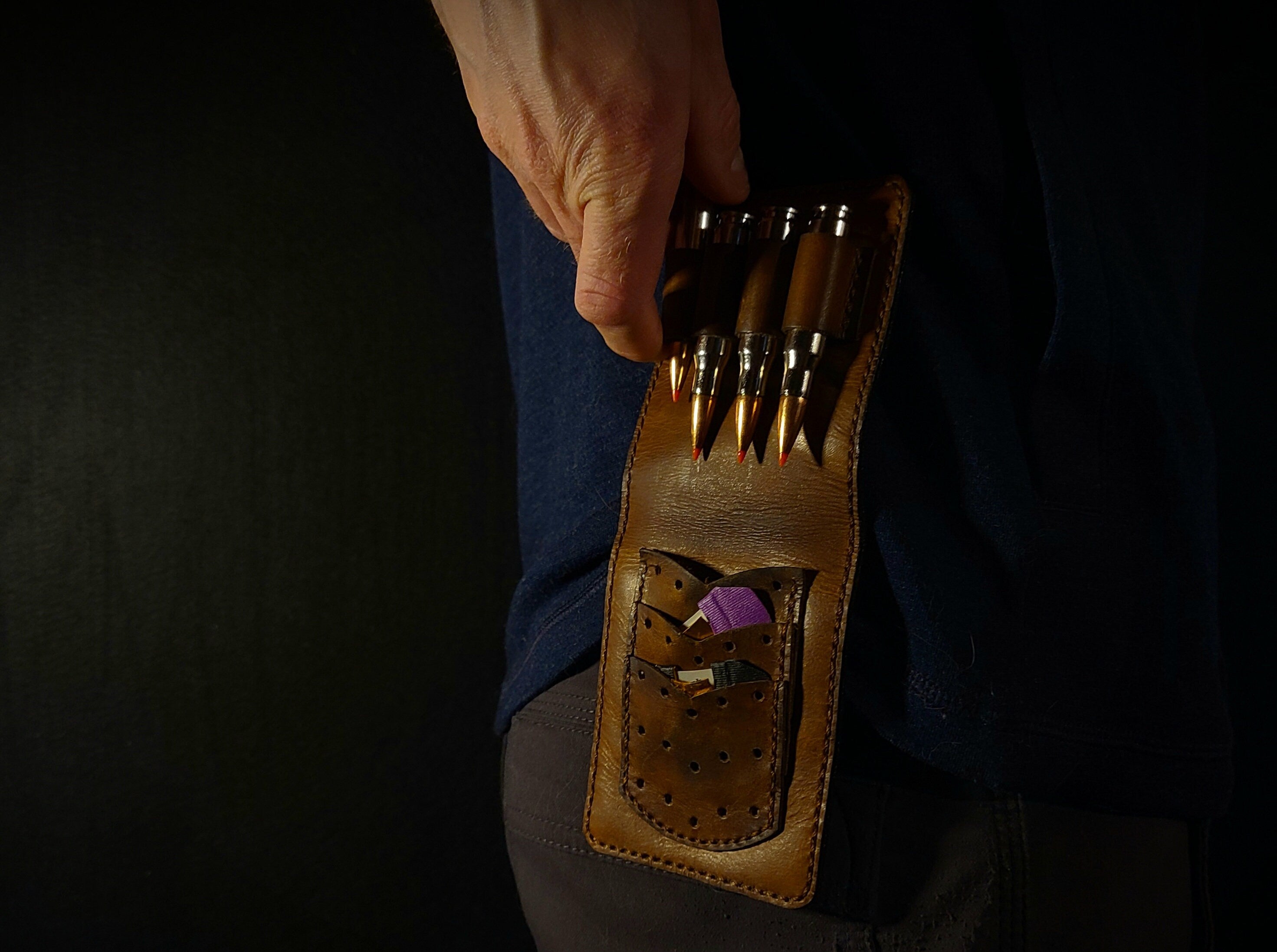 Hunter's Clip Diaphragm Call Case DIY Leather Pattern with Video Tutorial