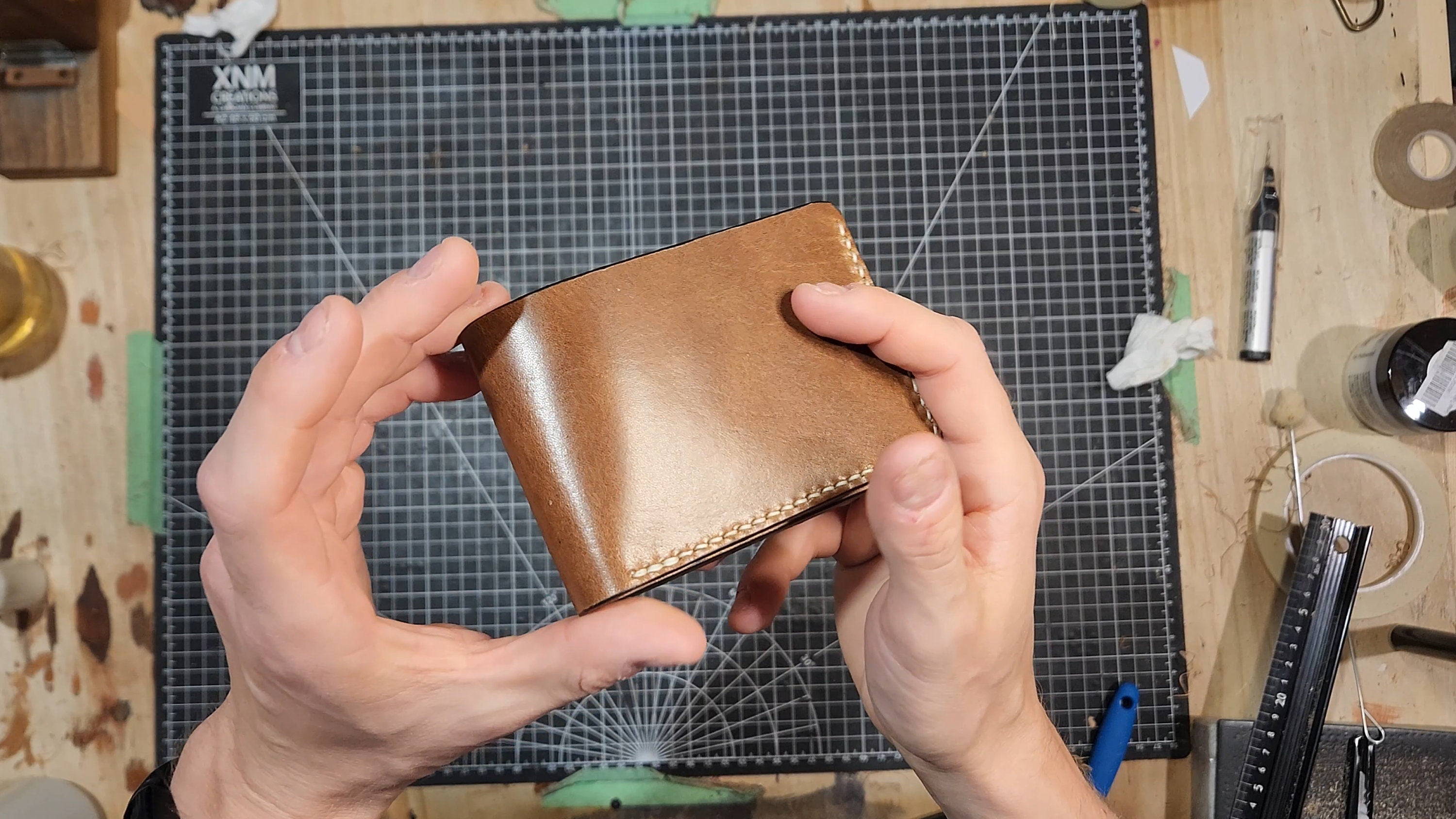 Bifold 4-Card Wallet - DIY Leathercraft PDF Pattern with Video Tutorial
