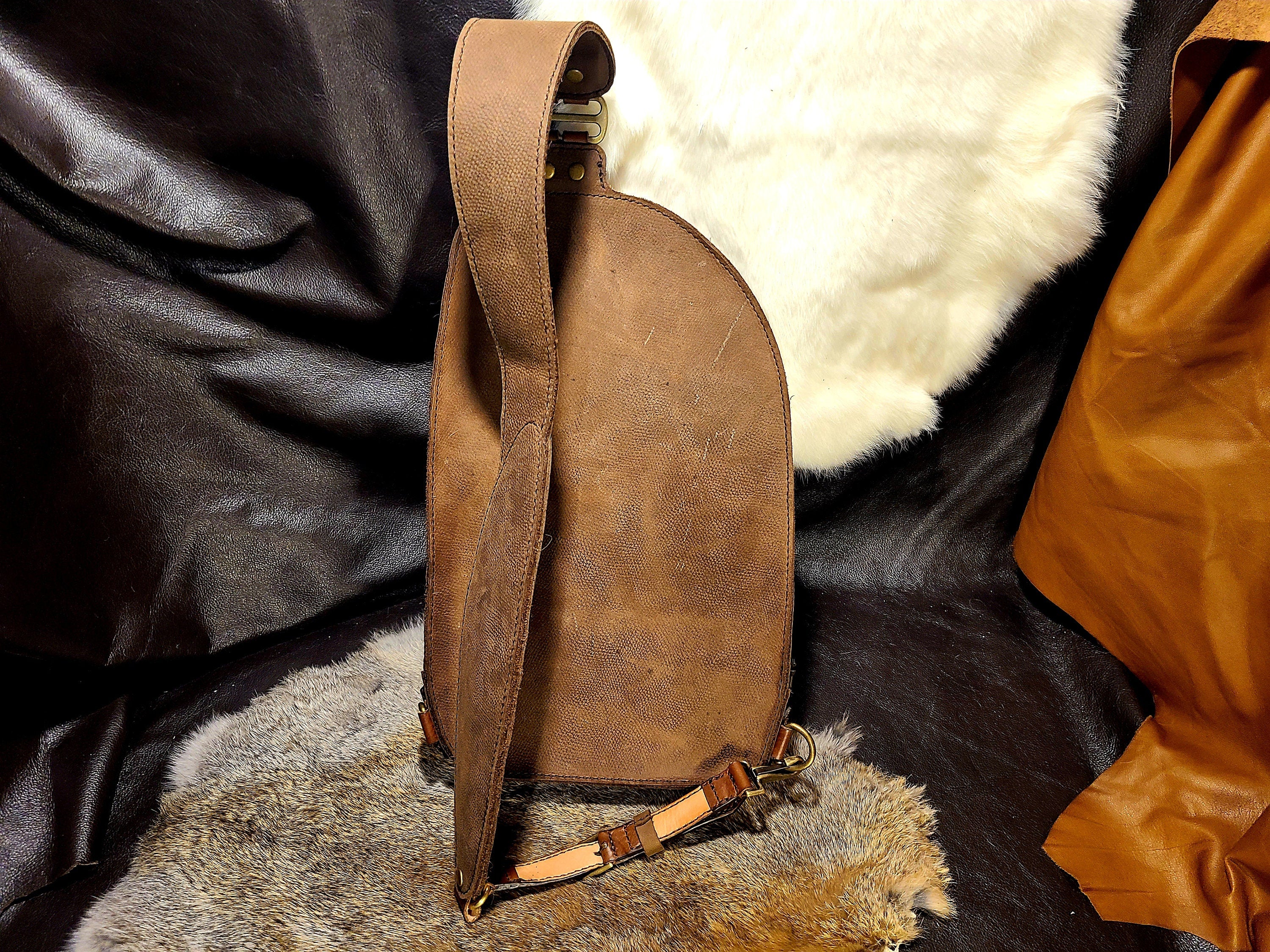 Leather Sling Bag - DIY Leather Pattern PDF Tutorial with Video - Traveller's Day Pack