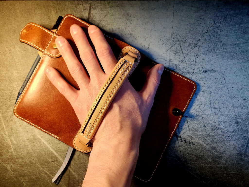 Leather Pattern Field Notebook Cover with Handle PDF Pattern | Moleskine & Leuchtturm pocket compatible | Leathercraft Video Tutorial