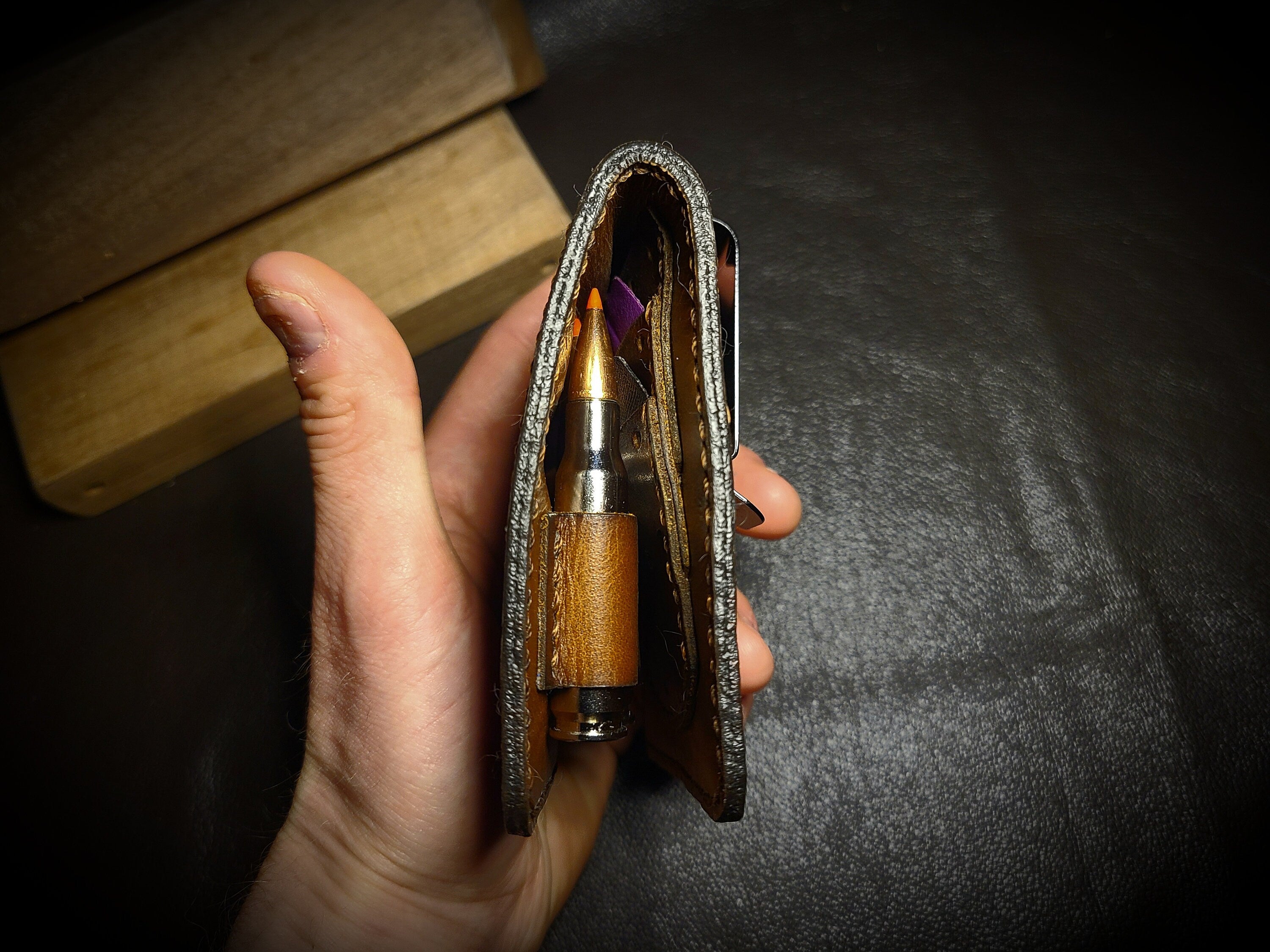 Hunter's Clip Diaphragm Call Case DIY Leather Pattern with Video Tutorial