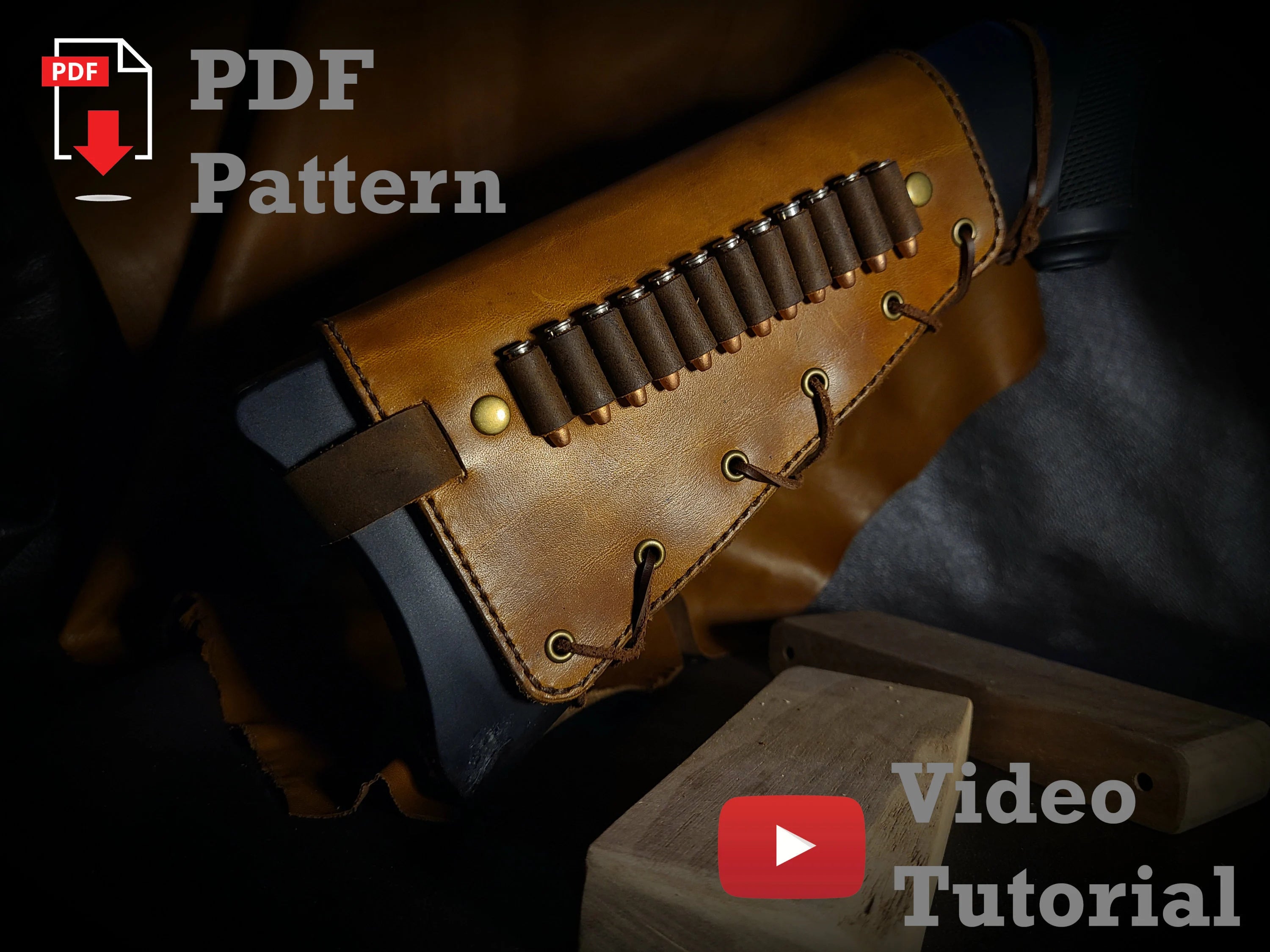 Frontier Sidekick .22LR/22MAG/17HMR Rifle Cuff Leather Pattern with Video Tutorial
