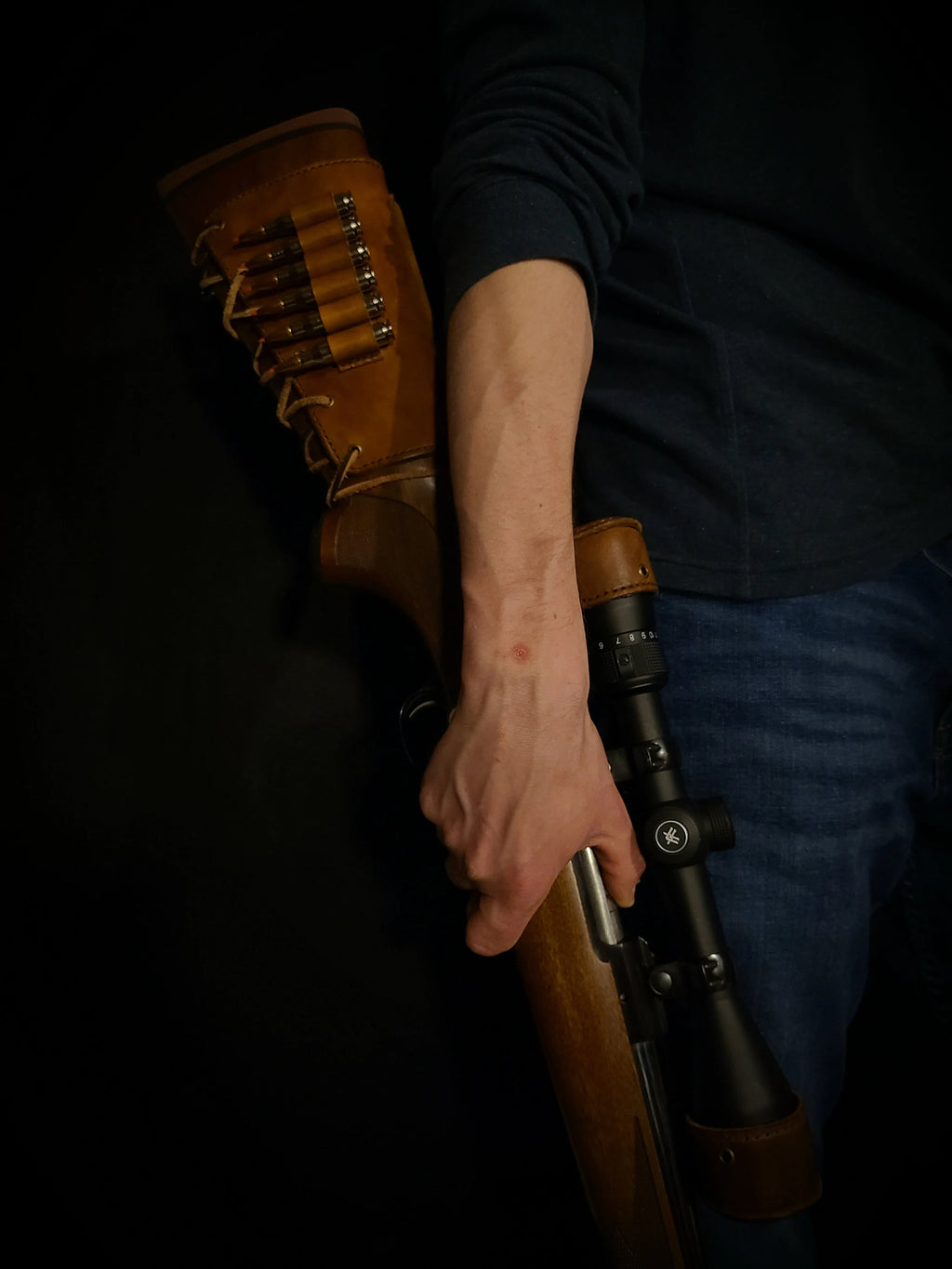 Frontier Rifle Cuff- Leather Pattern With Video Tutorial (Right and Left Handed Versions Included)