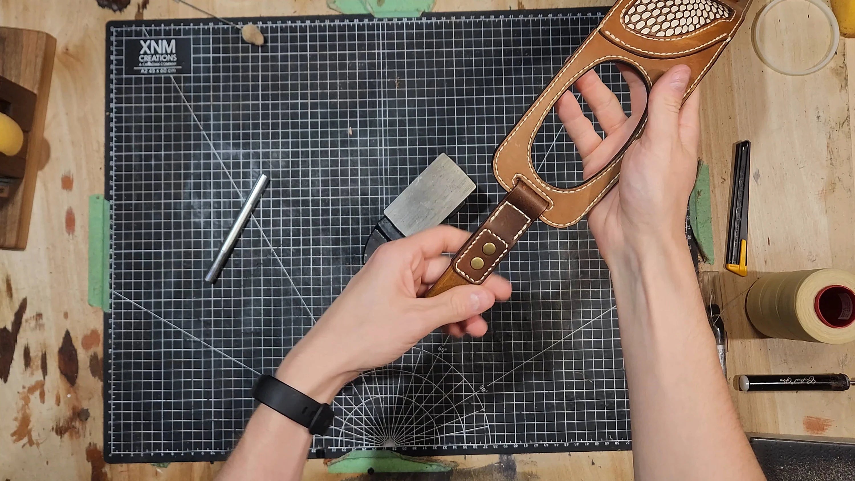 Leather Rifle Sling Pattern - DIY Rifle Sling PDF Tutorial with Video - Admiral's Rifle Sling